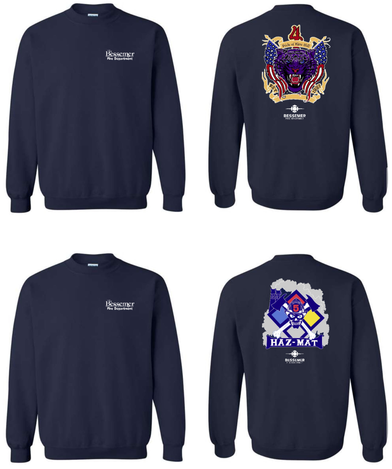 Bessemer - Sweatshirt (Officer City Logo, Heavy Rescue, Local 980 & All Stations)