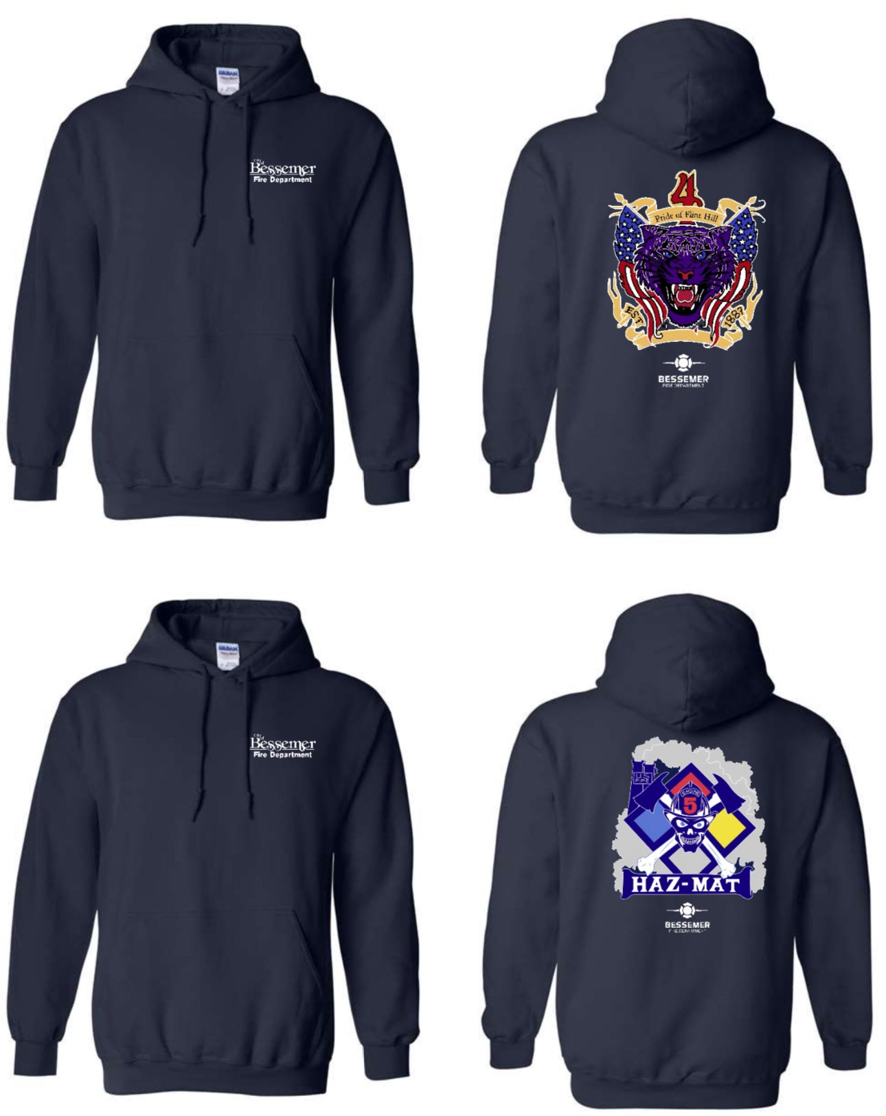 Bessemer - Pullover Hoodie (Officer City Logo, Heavy Rescue, Local 980 & All Stations)