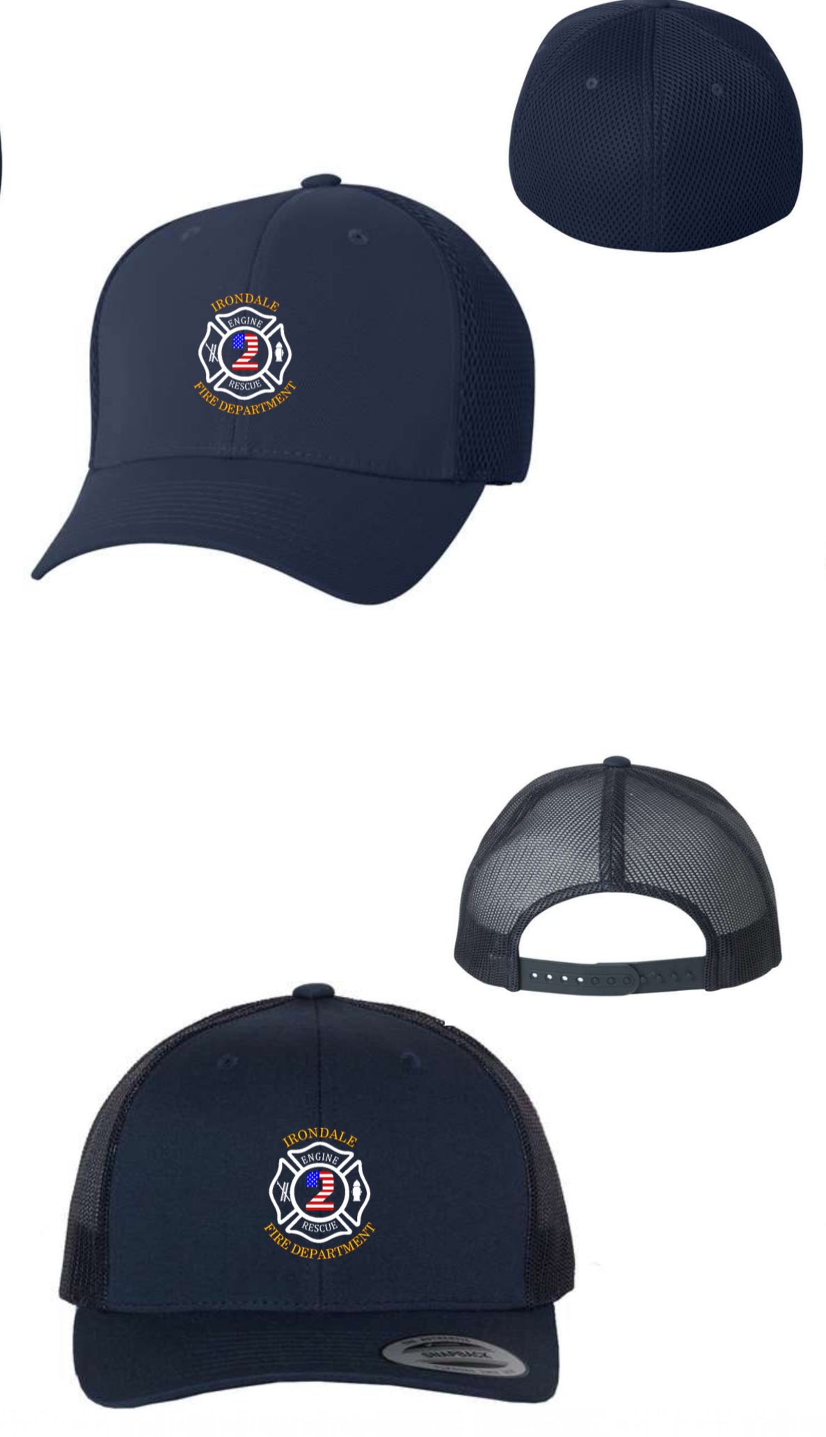 Irondale Fire: Hats, Beanie, Bucket Hat, Bags, Tumblers, Stickers & Car Tags (All Stations)